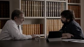 Juan Luis Cebrián y Jordi Évole durante la entrevista en 'Salvados'.