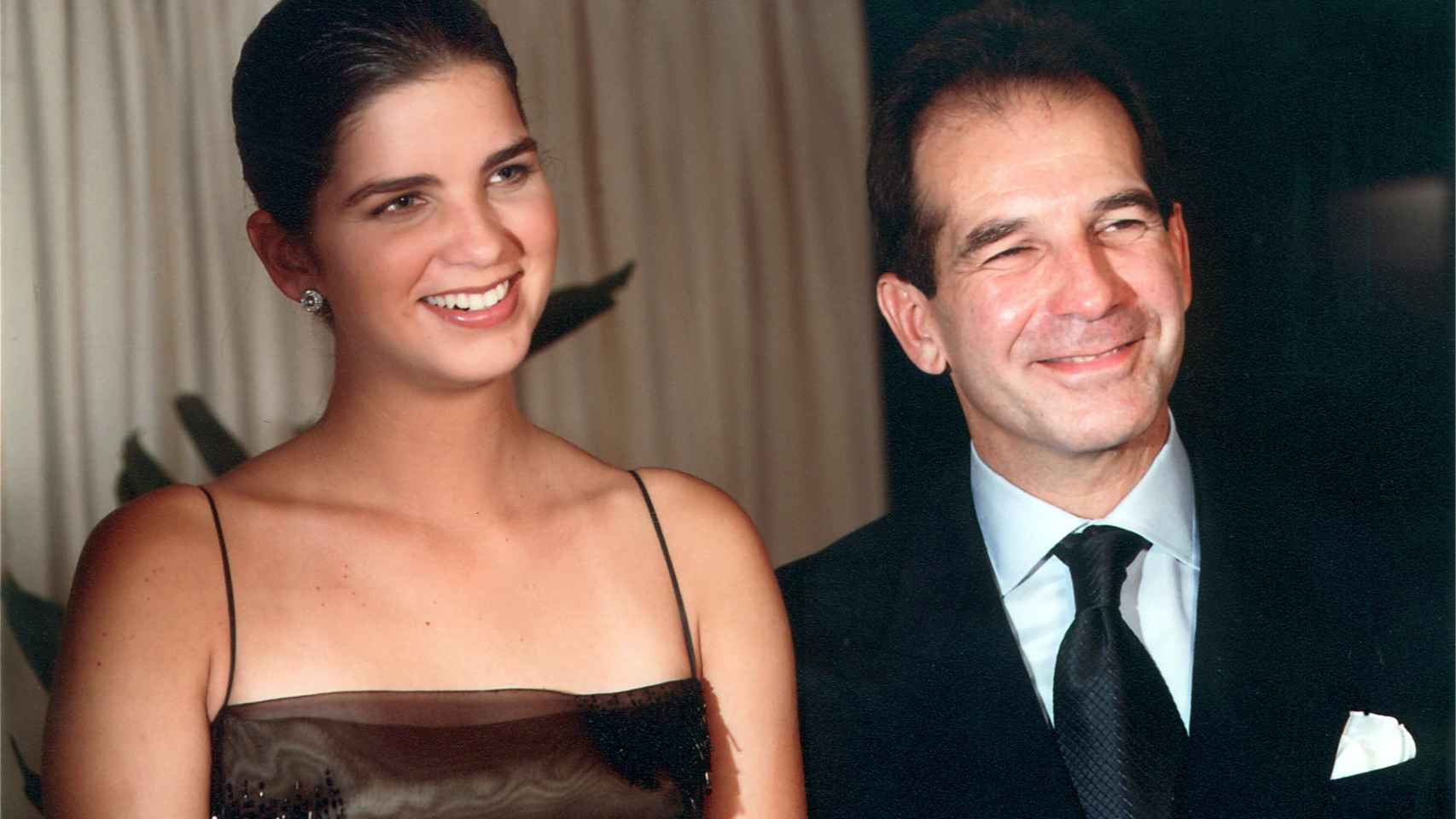 Margarita junto a su padre en 2003.
