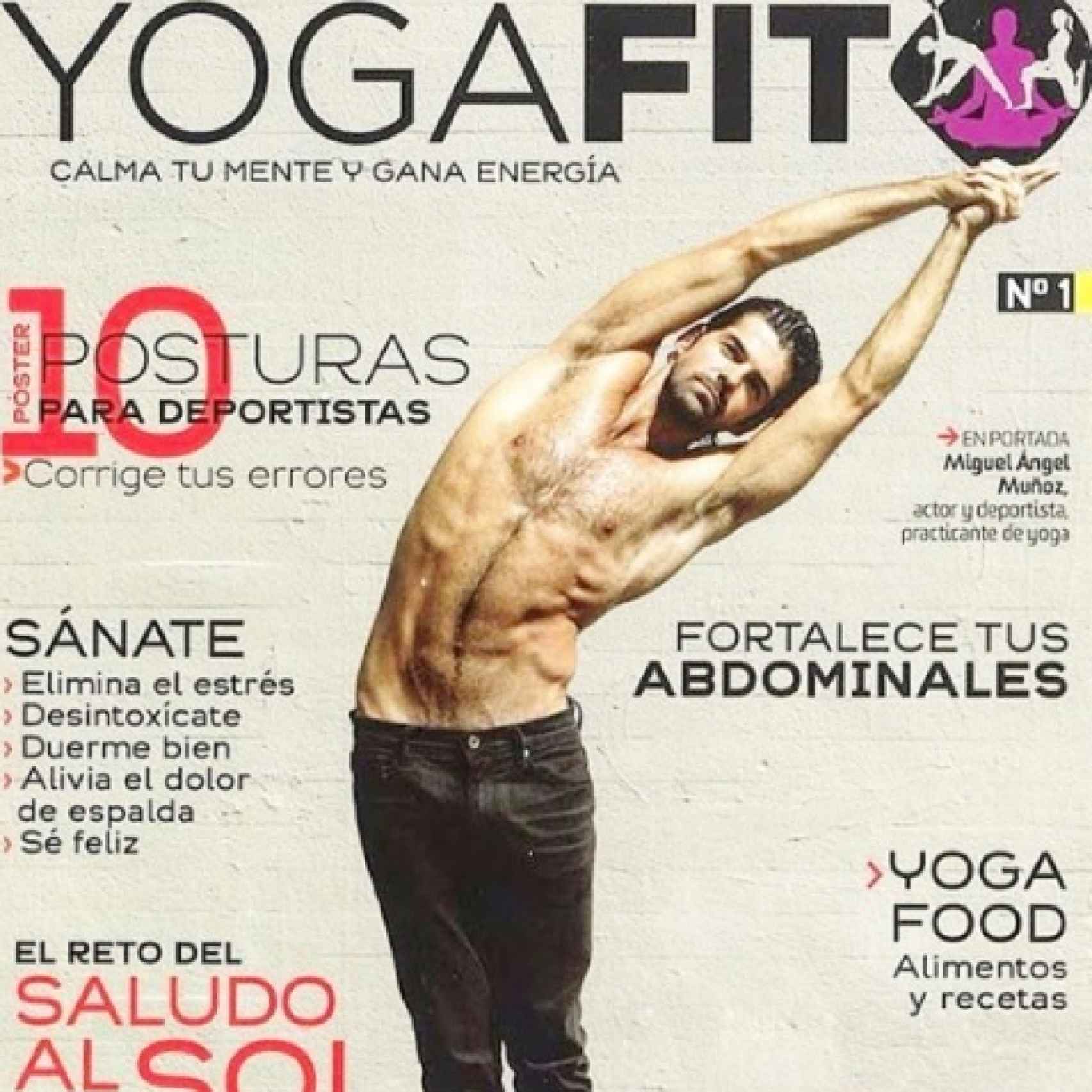 Miguel Ángel fue portada de la revista Yoga Fit.