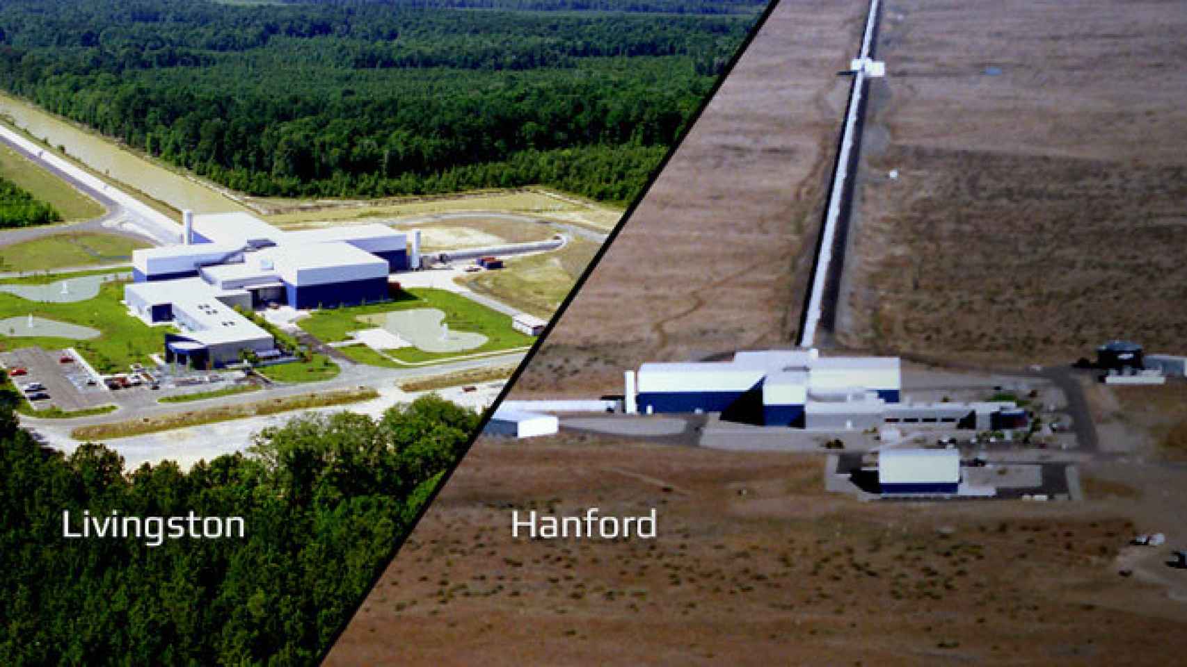 Los dos detectores del LIGO.