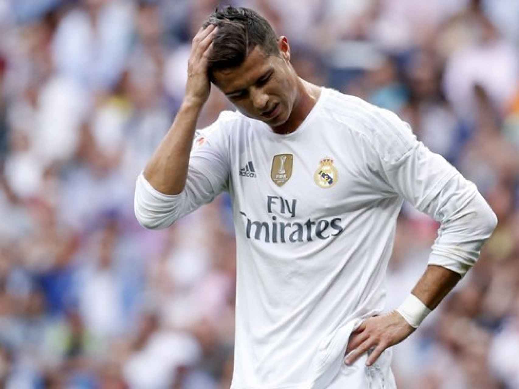 Cristiano Ronaldo se lamenta en un partido de hace dos temporadas.