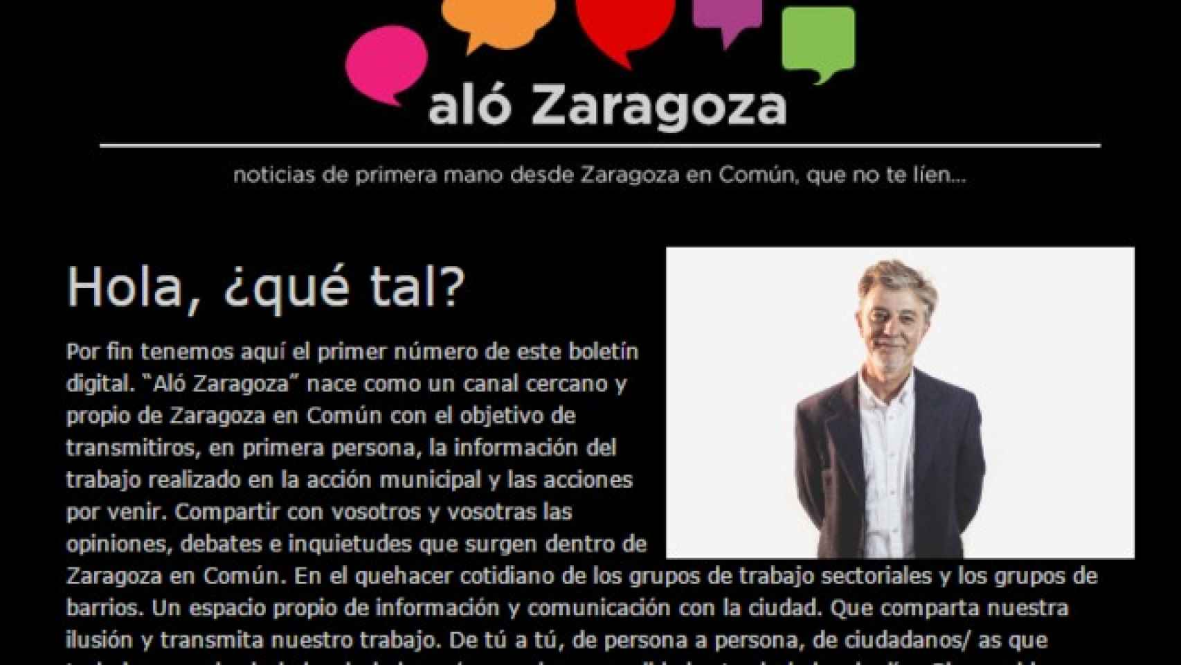 La web informativa creada por Zaragoza en Común.