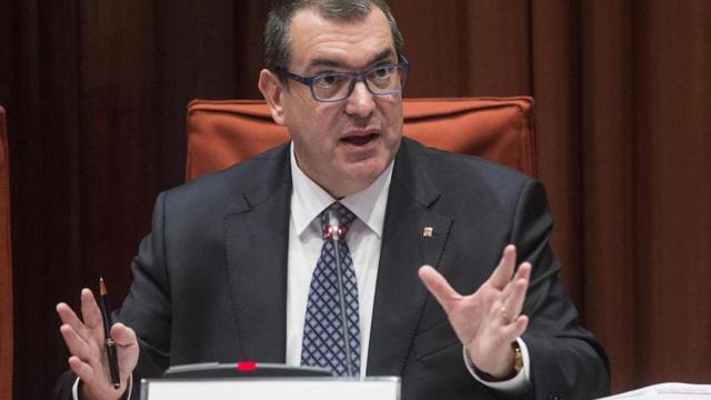 Jordi Jané, conseller de Interior, durante su comparecencia.