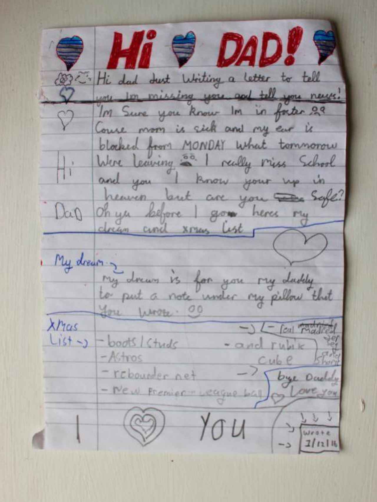 La carta del niño escocés.