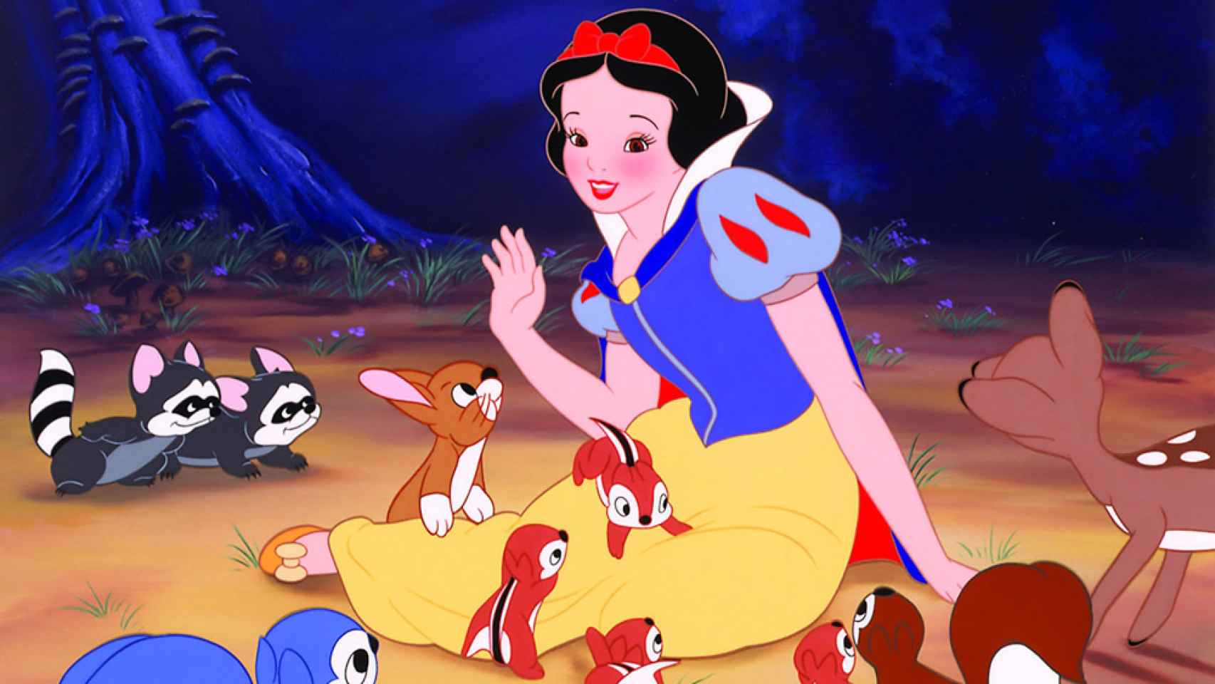 Fotograma de Blancanieves y los siete enanitos, el primer clásico Disney.