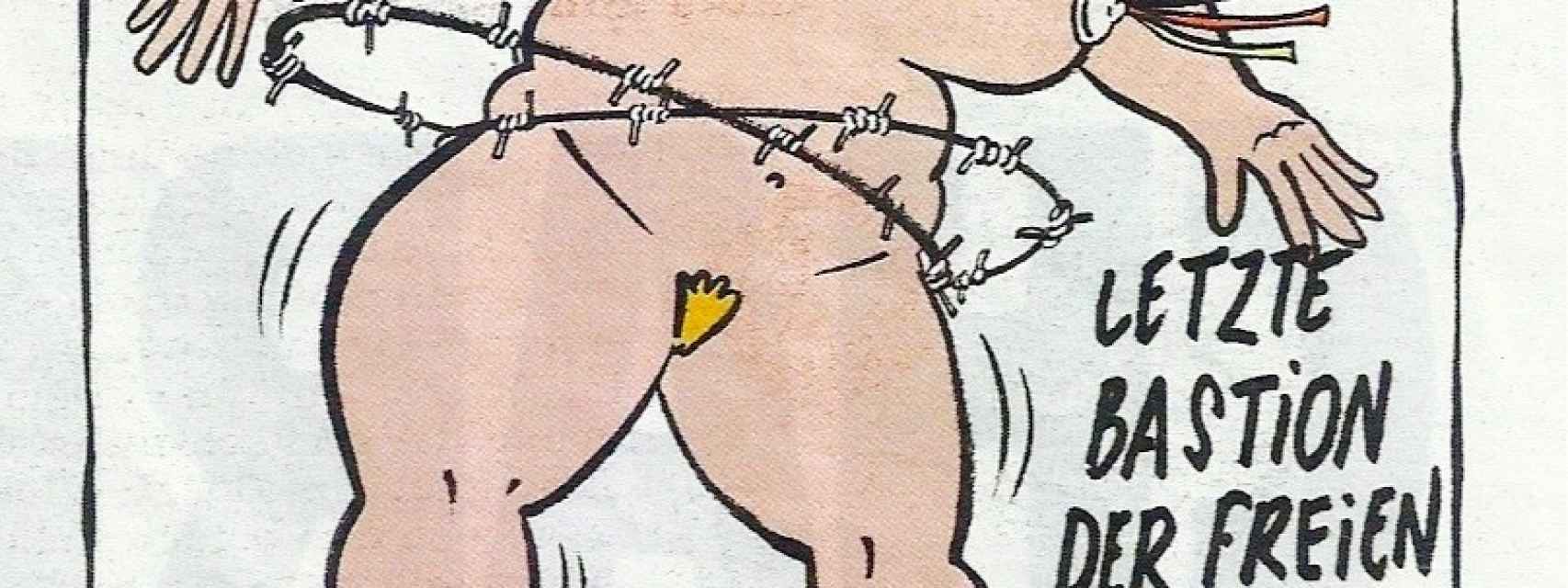 Merkel desnuda y con hula-hoop: Charlie Hebdo llega a Alemania