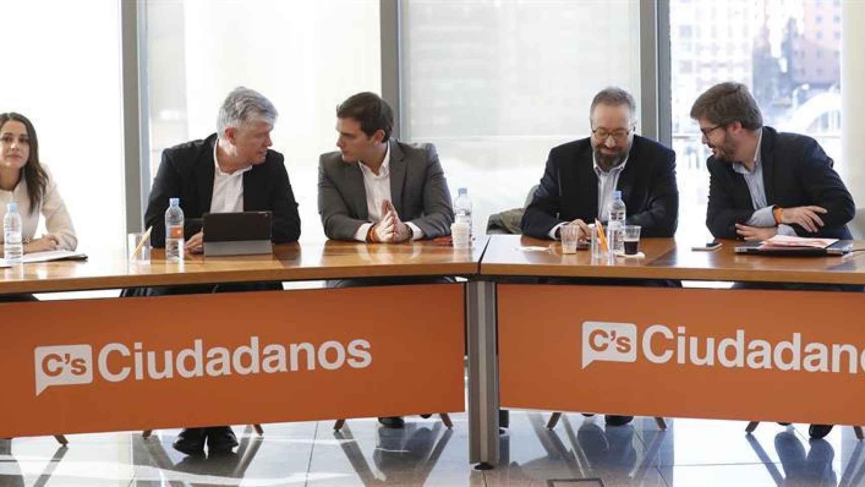 Reunión de la Ejecutiva de Ciudadanos este lunes en Madrid.