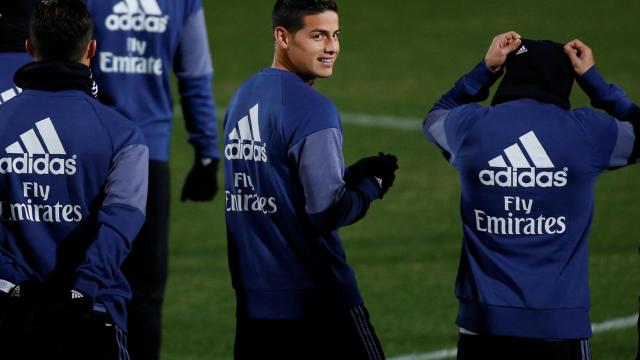 James Rodríguez, en un entrenamiento en Japón.