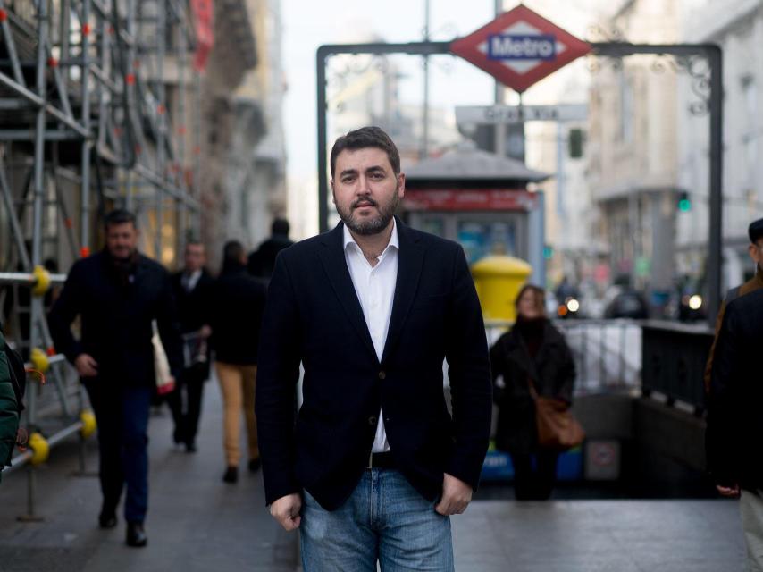 El eurodiputado Jonás Fernández, en Madrid antes de la entrevista.