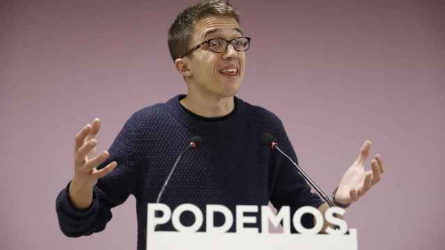 Íñigo Errejón este jueves en la sede de Podemos.