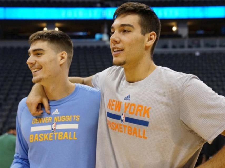 Los hermanos Hernangómez antes de su primer duelo en la NBA.