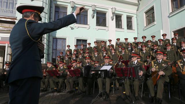 Interpretación del coro del Ejército ruso