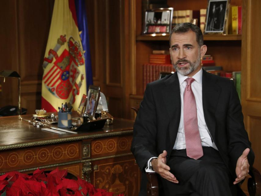 El rey Felipe durante su discurso de Navidad