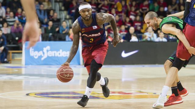 Tyrese Rice en el último partido liguero ante el Joventut.