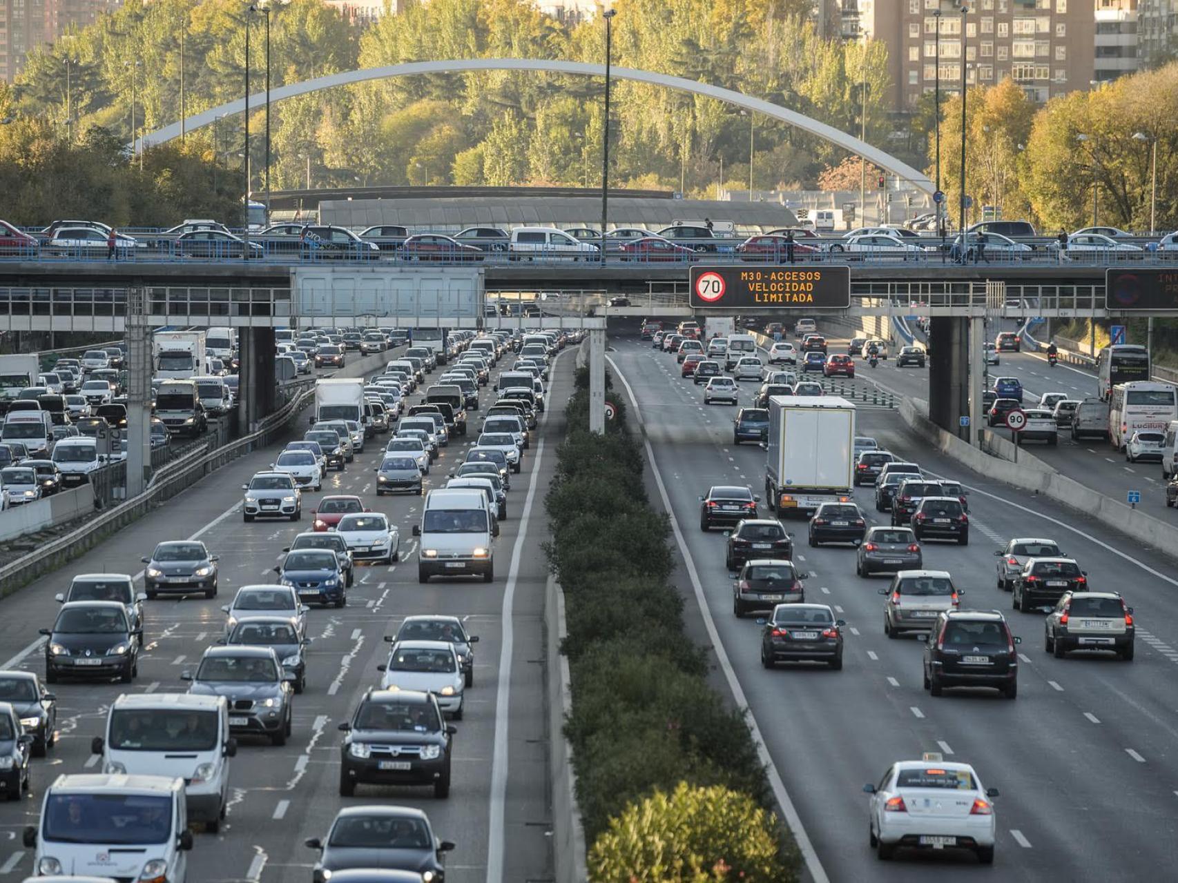 Panorámica de la carretera madrileña.