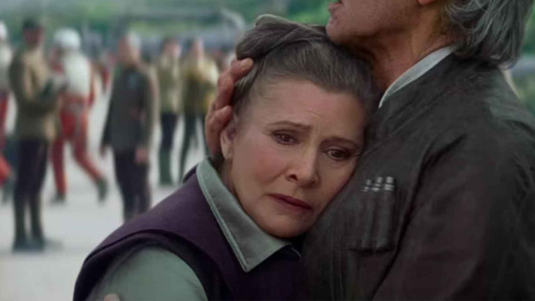 Carrie Fisher, en su última aparición en la saga de Star Wars