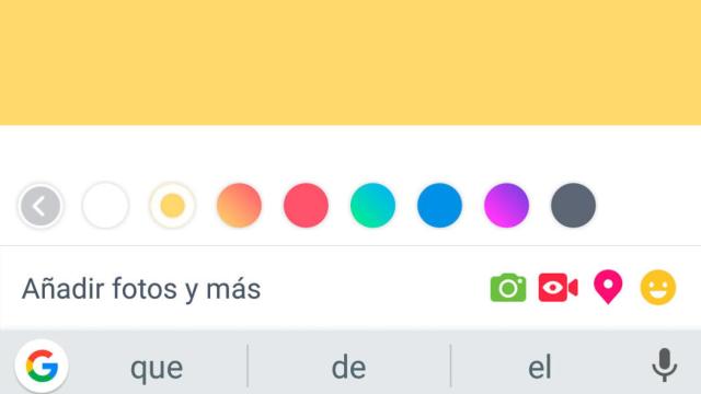 Cómo cambiar el color de tu estado de Facebook