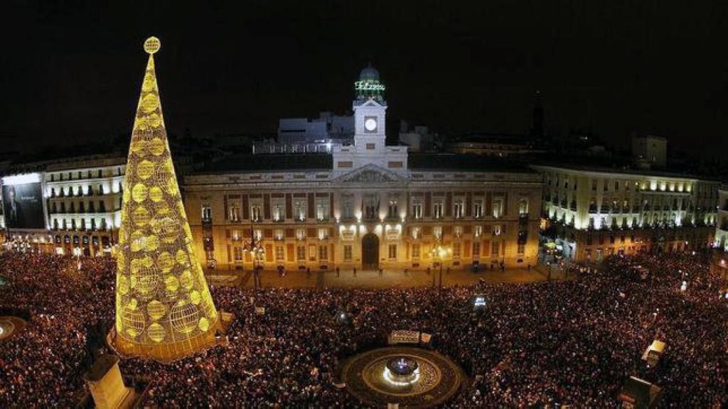 Vistas desde Puerta del Sol 11, el edificio donde se retransmiten las campanadas.