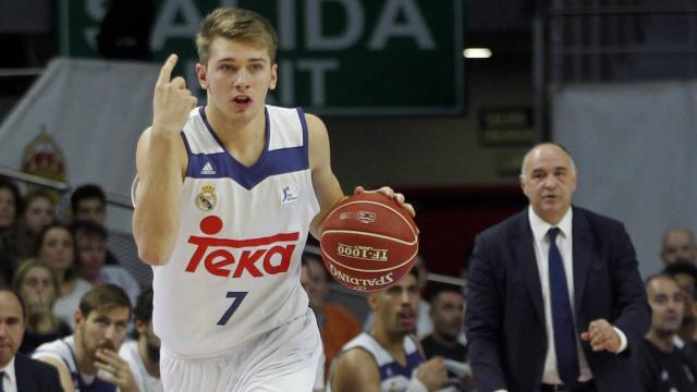 Luka Doncic, durante un encuentro del Real Madrid.