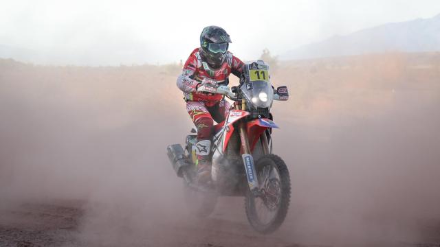 El español Joan Barreda durante la tercera etapa del Dakar.