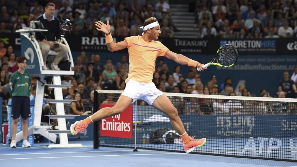 Nadal, durante el partido contra Zverev.