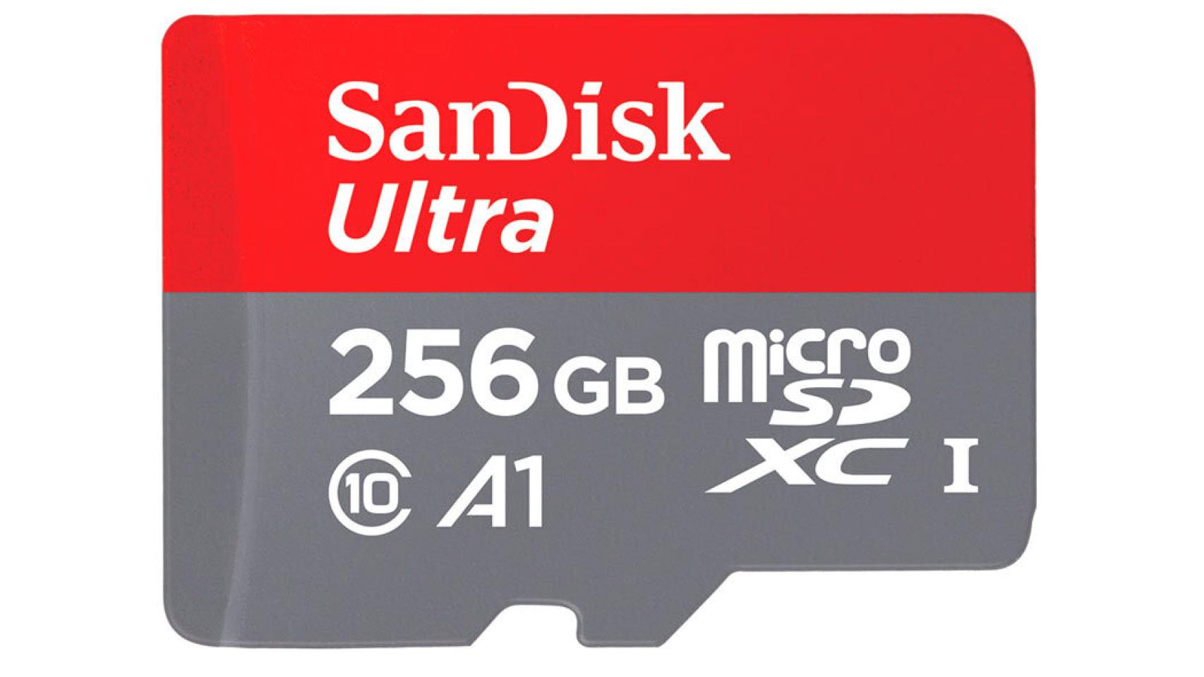 La nueva Sandisk SD XC Ultra de 256 GB es apta para instalar aplicaciones Android