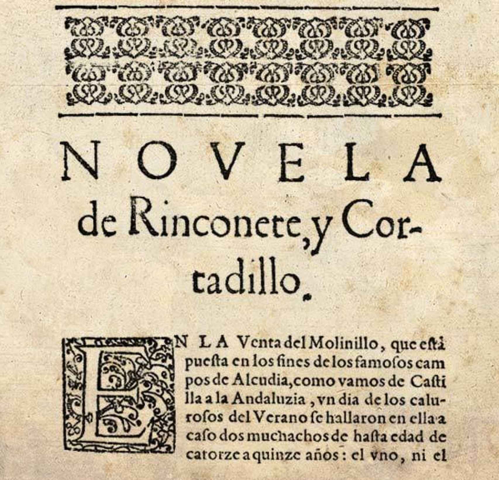 Extracto de Rinconete y Cortadillo, de Miguel de Cervantes (1612).
