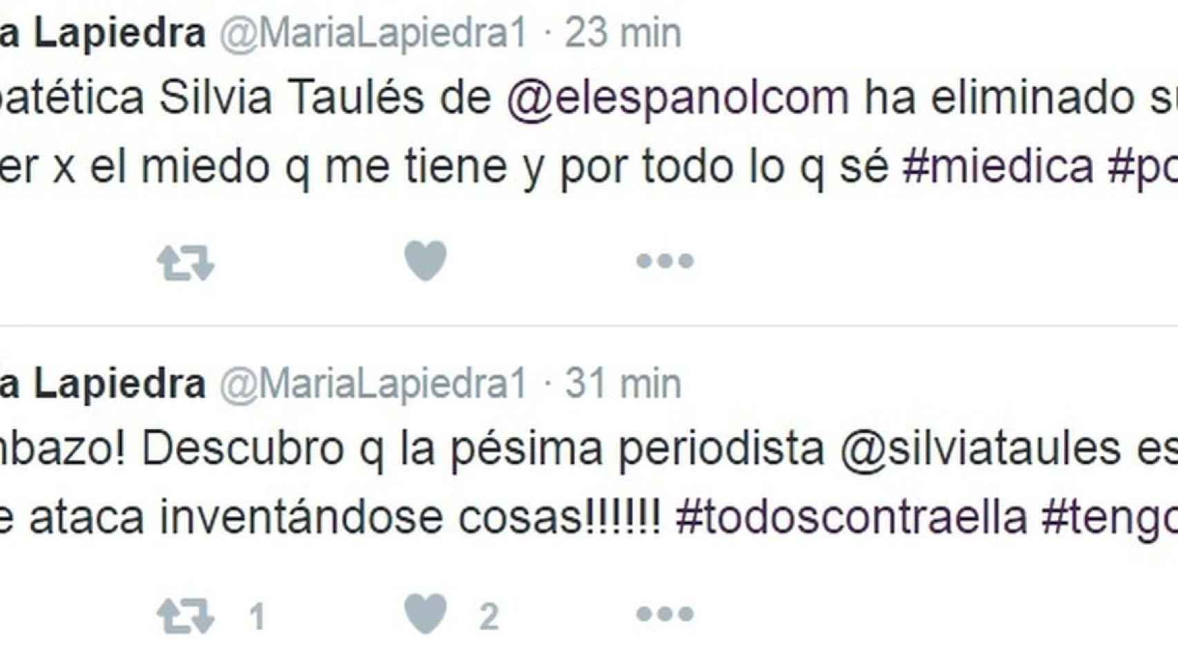 Tuits de María Lapiedra