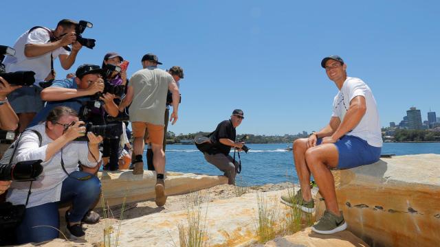 Nadal posa frente al puerto de Sídnei la semana pasada.