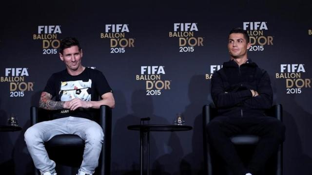 Messsi y Cristiano, junto en la gala del Balón de Oro 2015.