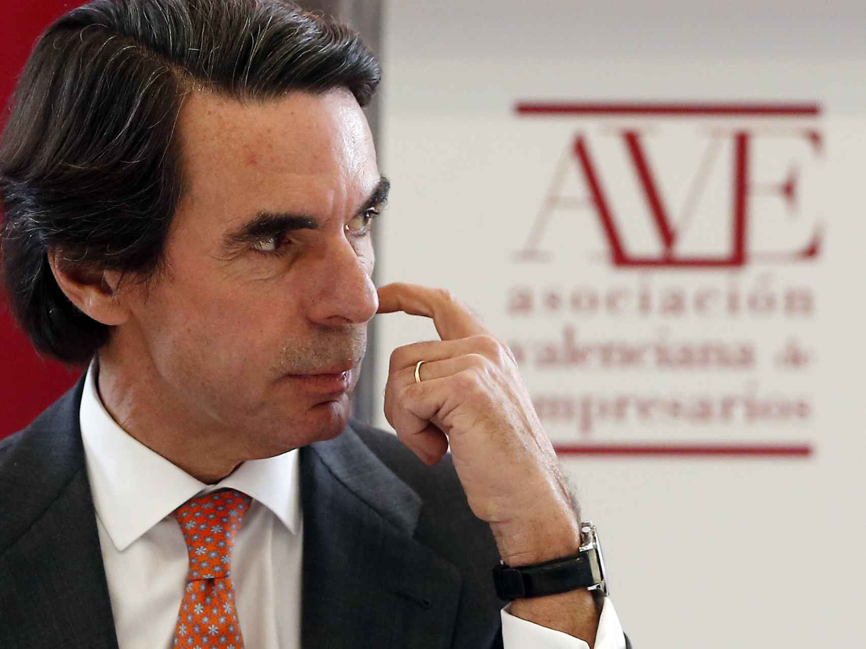 José María Aznar durante su discurso en Valencia.