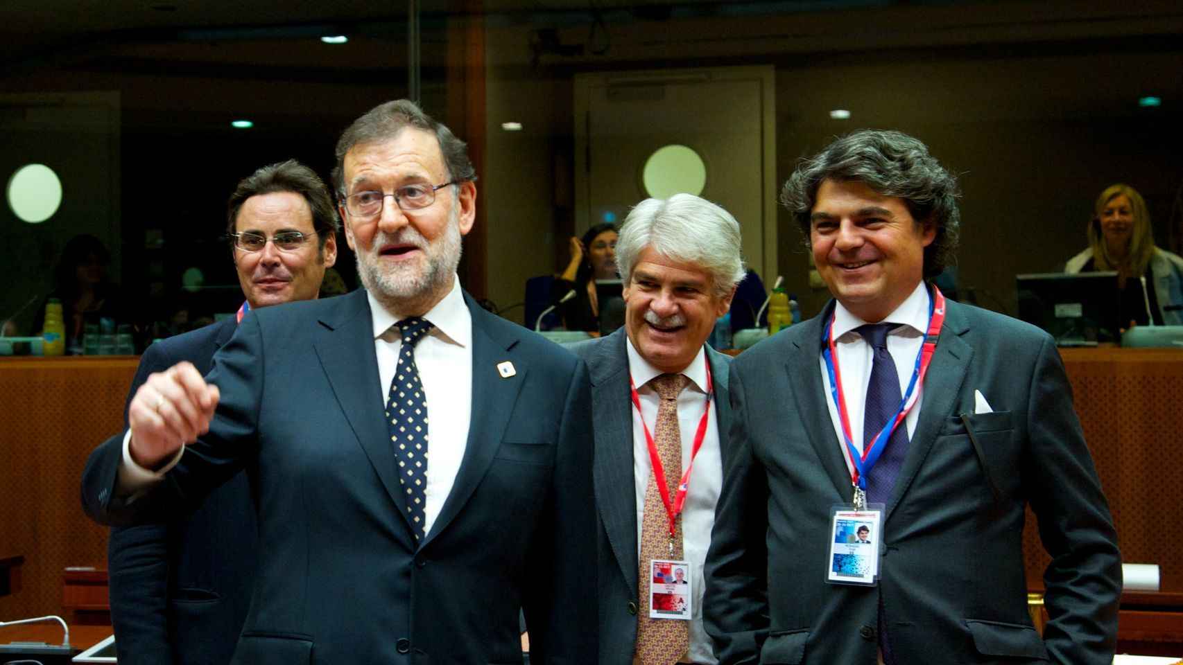 Jorge Moragas (a la derecha), en una cumbre de la UE.