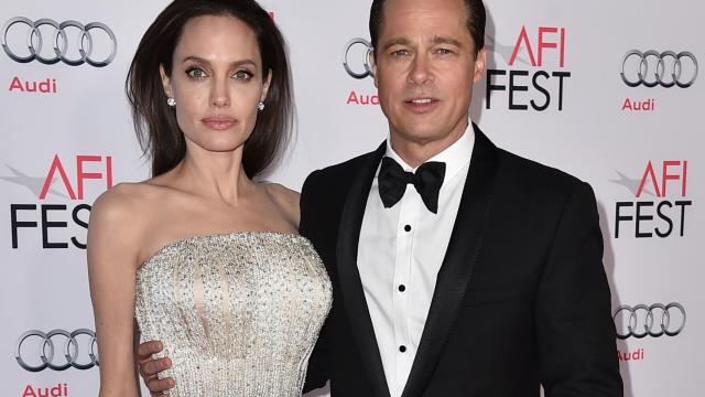 Angelina Jolie y Brad Pitt en su última aparición pública a finales de 2015.