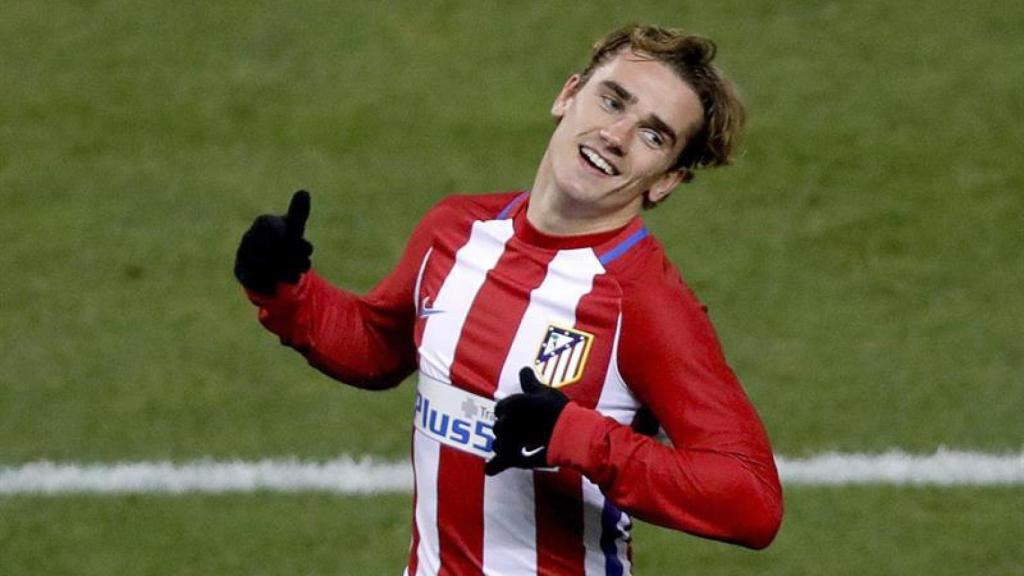 Griezmann celebra su gol contra Las Palmas.