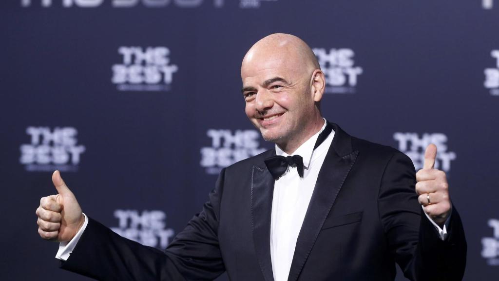 Gianni Infantino, durante la gala de premios de la FIFA del lunes.