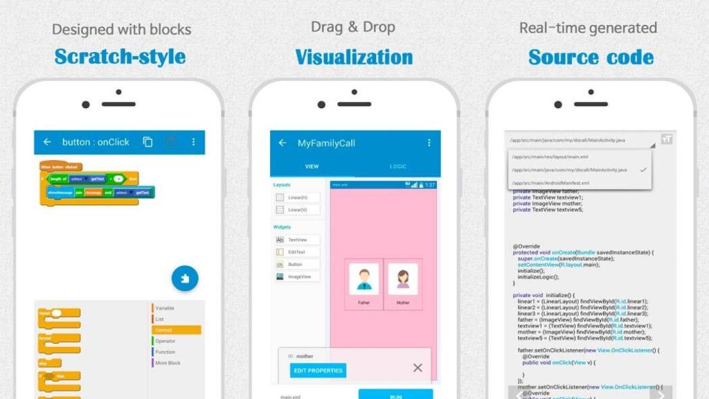 Programa aplicaciones sin salir del móvil con la app Sketchware