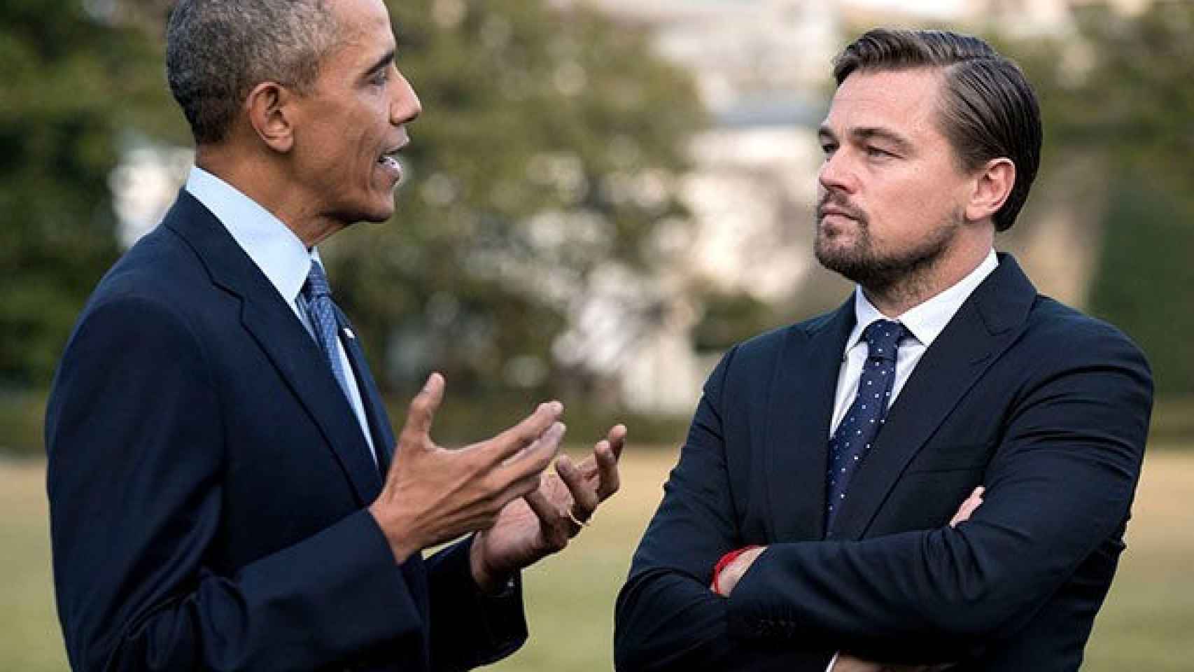Obama, con Leonardo DiCaprio en la Casa Blanca