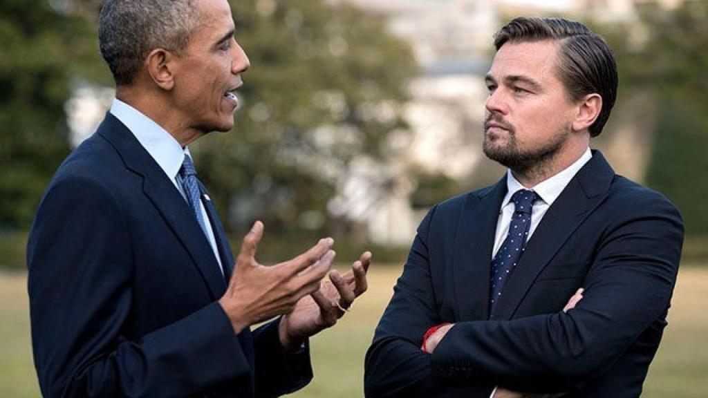 Obama, con Leonardo DiCaprio en la Casa Blanca