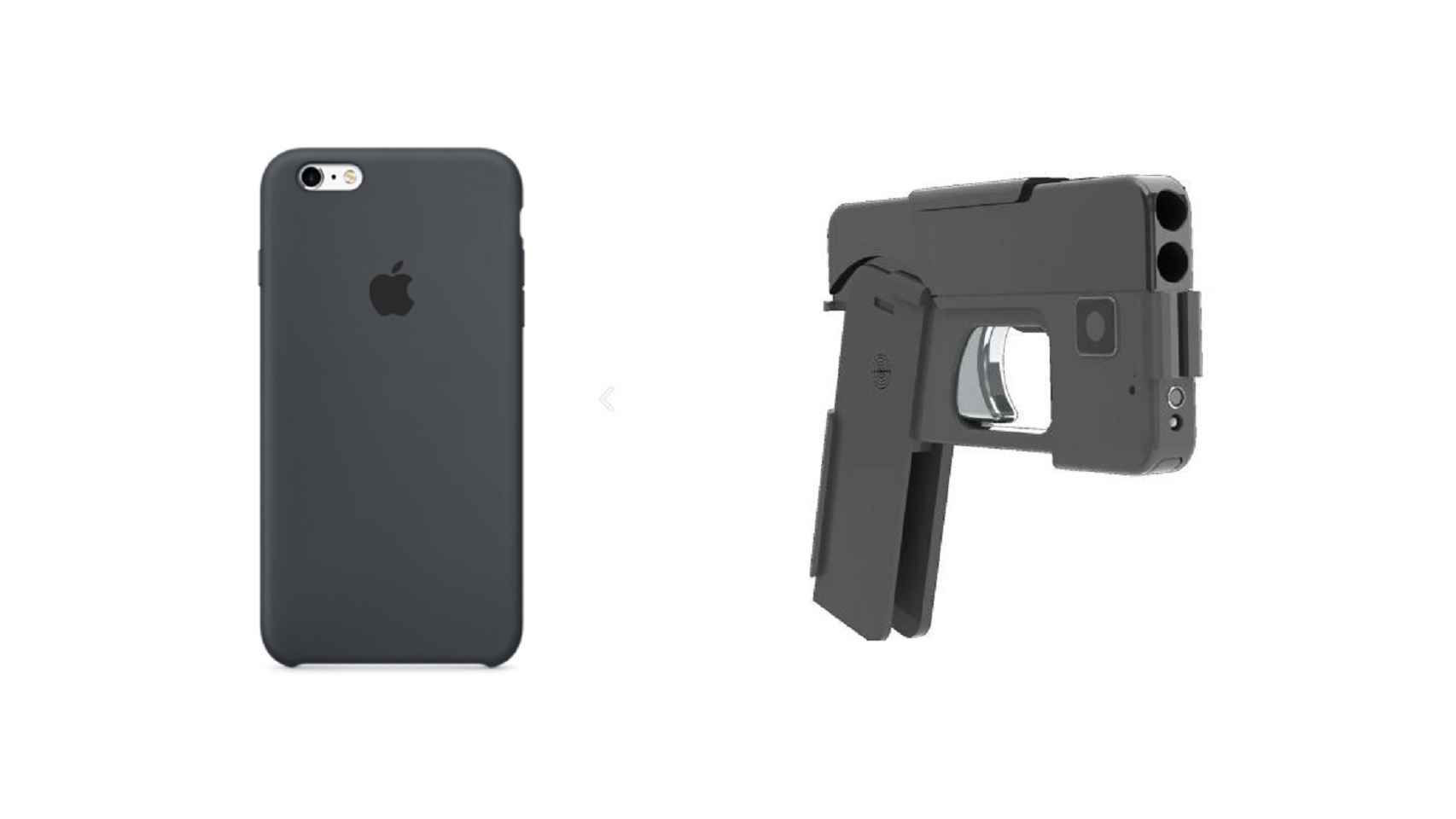 A la izquierda, un iPhone y, a la derecha, la nueva pistola