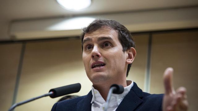 Albert Rivera en una rueda de prensa.