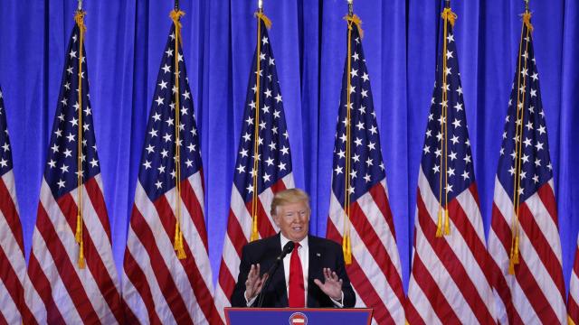 Donald Trump, durante la rueda de prensa de este miércoles.