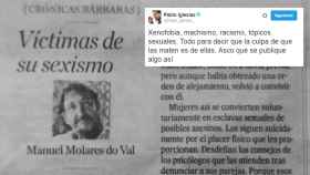 Pablo Iglesias ha condenado el artículo en Twitter.
