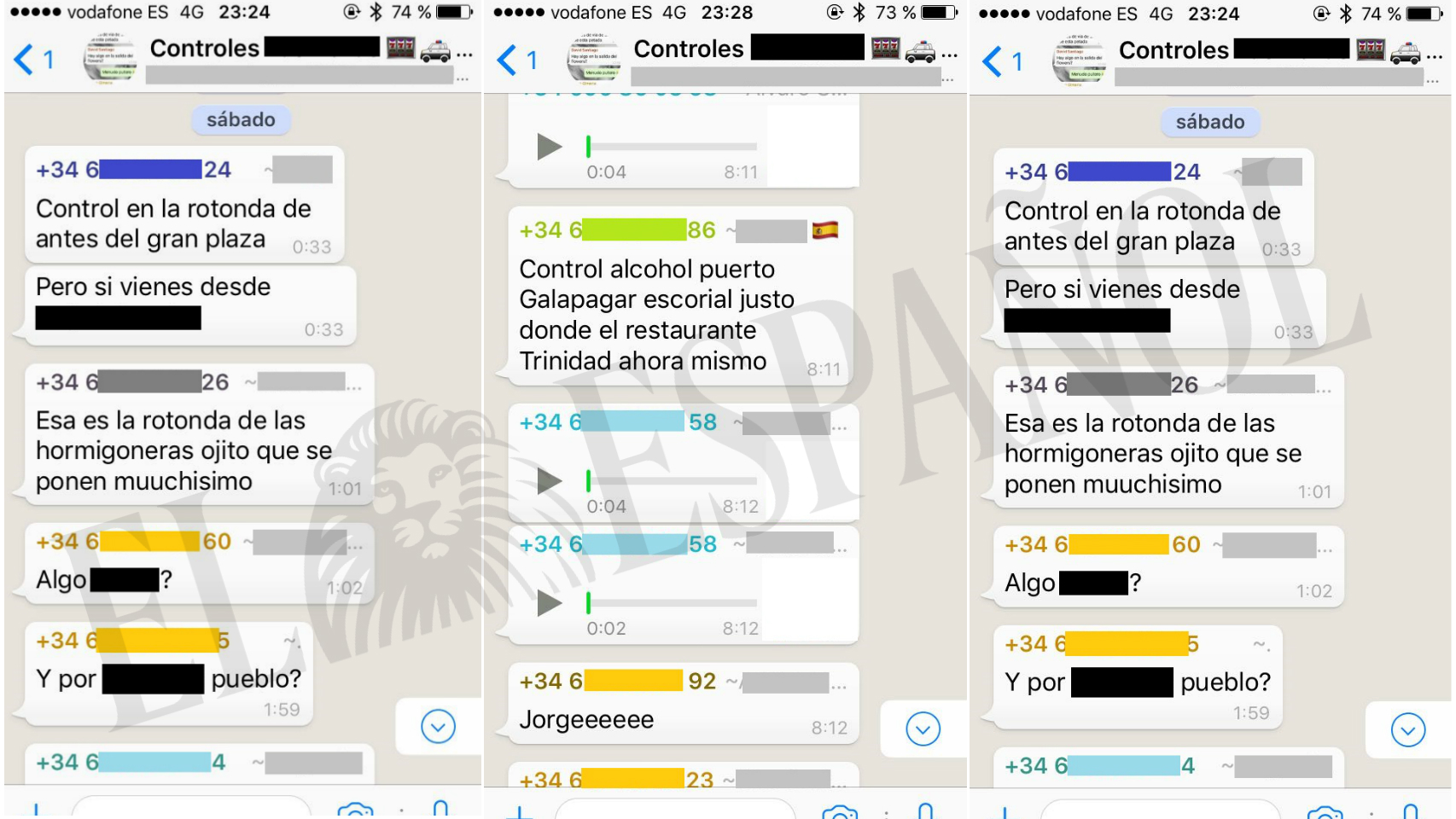 Macrochats de WhatsApp para burlar controles de alcoholemia