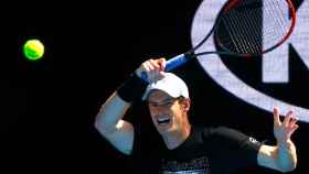 Andy Murray en pleno entrenamiento en Australia.