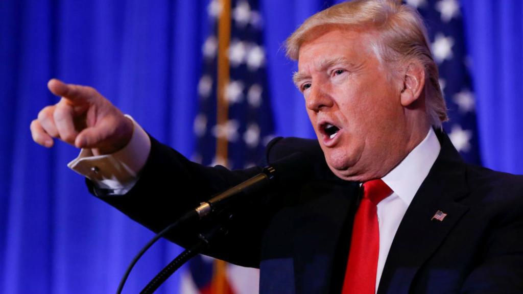 Donald Trump, durante una rueda de prensa en la Trump Tower.