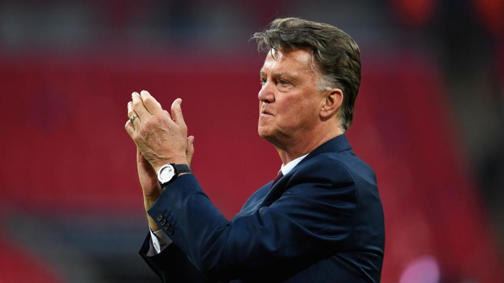 Louis Van Gaal en su último partido como entrenador.