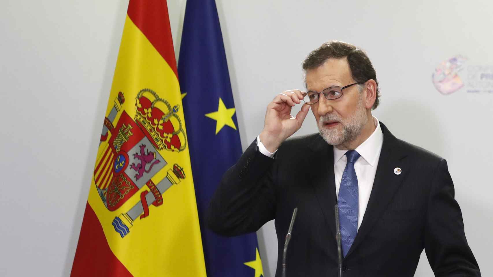 Mariano Rajoy, durante la rueda de prensa ofrecida al término de la VI Conferencia de Presidentes Autonómicos.