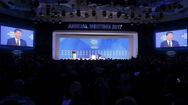 Xi Jinping durante su intervención en el Foro de Davos.
