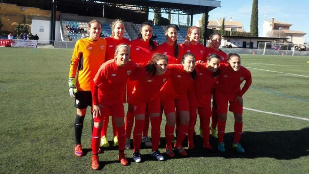 Alineación Sevilla frente al Monachil. Foto: Twitter (@SevillaFC_Fem)