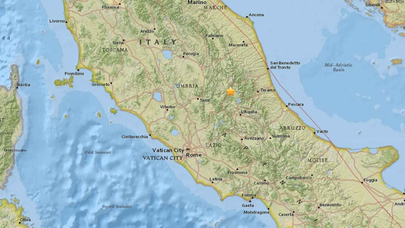 El centro de Italia vuelve a temblar: registrado un terremoto de magnitud 5,7.